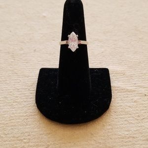 Brilliant Marquis Cut CZ Stone  Ring Size 6